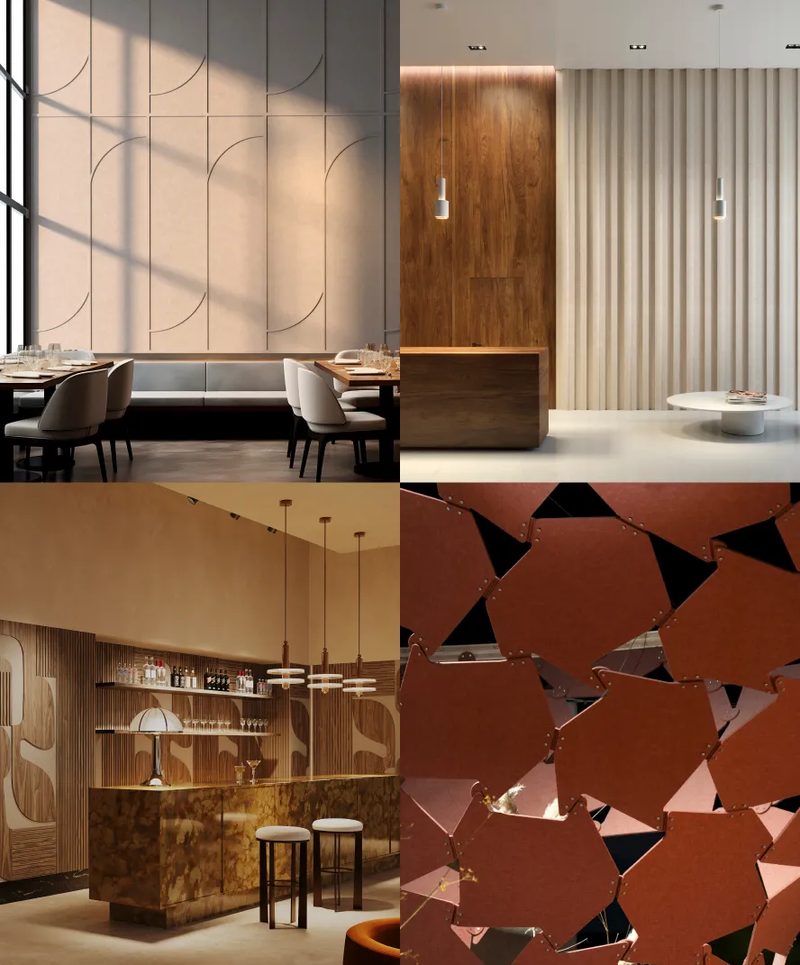 Composición de proyectos con paneles acústicos